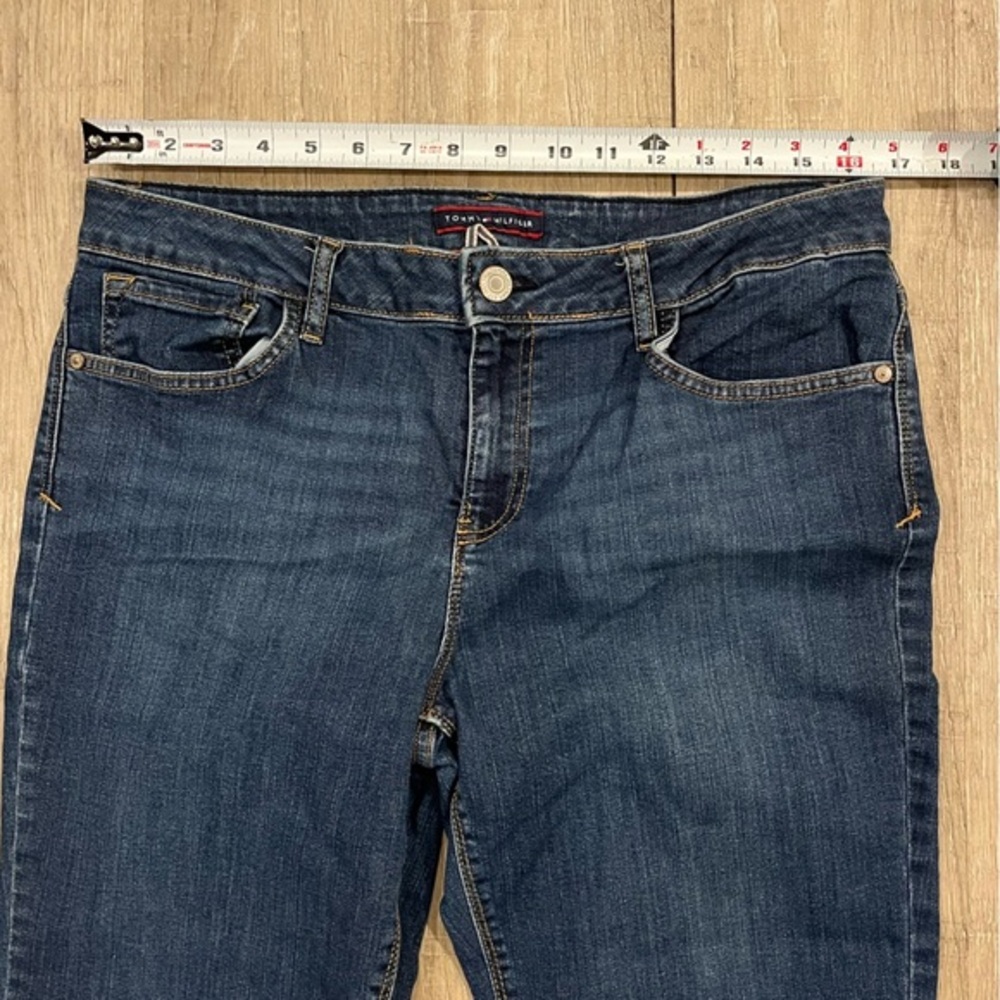 Tommy Hilfiger Slim Crop Blue Denim Jeans 12 - Picture 5 of 11